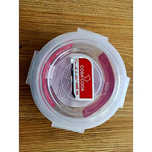 Bộ 5 hộp thủy tinh hộp đựng cơm trữ thức ăn thực phẩm trong tủ lạnh chịu nhiệt COBA'COOK 400ml- CCR45