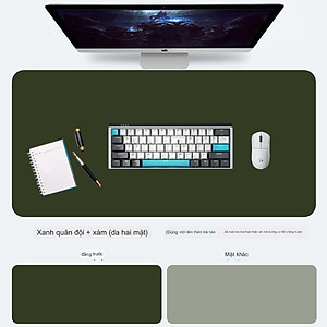 Tấm Lót Chuột, Thảm Da Trải Bàn Làm Việc, Miếng Lót Chuột Cỡ Lớn 80cm x 40cm - Pad Chuột Da Trải Bàn Làm Việc Chống Nước Dùng Được Hai Mặt - Hàng Chính Hãng