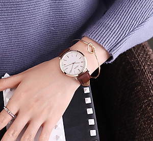 Đồng Hồ Nữ Julius Hàn Quốc JA1017 dây da (nhiều màu)