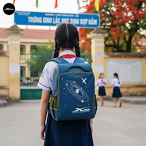 Balo Tiểu Học Xbags Universe XB 3104 - Cặp Sách Chống Gù Siêu Nhẹ Cho Bé Trai, Thiết Kế Công Thái Học Bảo Vệ Cột Sống, Vải Bền Đẹp