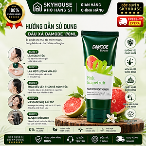 Dầu xã mềm mượt tóc ngăn ngừa chẻ  ngọn cao cấp độc quyền Damode Pink Grapefruit Conditioner chai 170ml