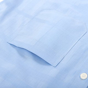 Áo Sơ Mi Nam Xanh Dương Ngắn Tay Công Sở Trung Niên Anton Vải Sợi Tre Thấm Hút Mồ Hôi - NT203