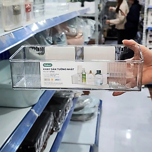 Khay dán tường trong HOKORI nhựa VIỆT NHẬT cao cấp - Đựng gia vị, đồ phòng tắm, khách, ngủ - Hàng Việt Nam