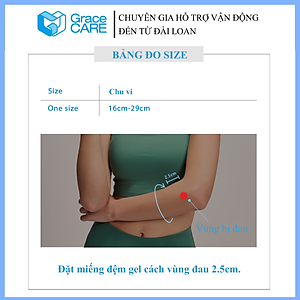 Đai Bảo Vệ Khuỷu Tay Grace Care EB223 – Có Đệm Gel Hỗ Trợ Cố Định, Giảm Đau, Hỗ Trợ Tennis Elbow