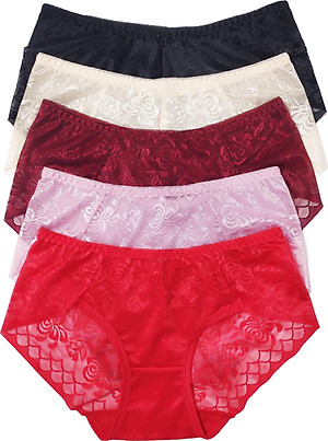 Combo 10 Quần Lót Nữ Ren Lụa Cao Cấp Sexy Siêu Đẹp Hàng Xuất LR04