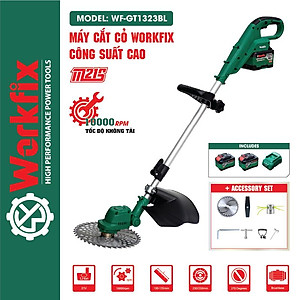 Máy Cắt Cỏ Dùng Pin Workfix - WF-GT1323BL - Động Cơ Brushless - Pin 15cell 21V/6Ah