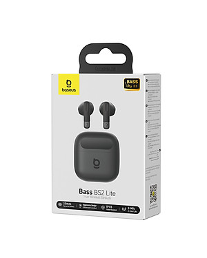 Tai Nghe Không Dây TWS Bass BS2 Lite (Bluetooth v6.0, 7H, SuperBass Boosted Sound, IP55, 2-Mic Sound, Al-Powered Sensors, Voice Boost, ENC Call Clarity) - Hàng Chính Hãng