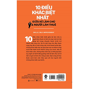 Sách 10 Điều Khác Biệt Nhất Giữa Kẻ Làm Chủ Và Người Làm Thuê (Tái bản)