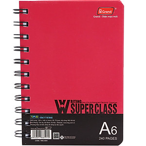 Lốc 2 Sổ Lò Xo Grand A6 - 240 Trang Bìa Giấy