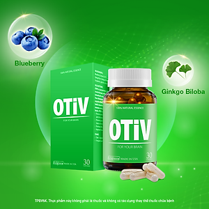 [Hộp 30v] Viên Uống Bổ Não OTIV Ecogreen Giảm Đau Đầu, Mất Ngủ, Tăng Trí Nhớ & Hoạt Huyết Não