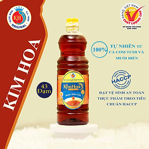 Nước mắm cốt Kim Hoa Phú Quốc 43 đạm chai nhựa 1 lít