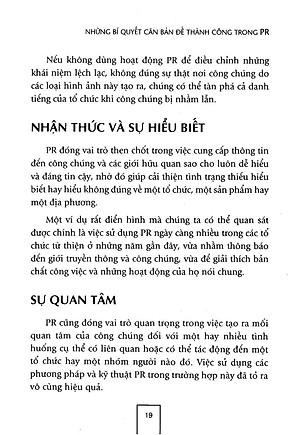Sách Những Bí Quyết Căn Bản Để Thành Công Trong PR (Tái Bản 2012)