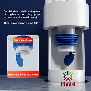 Bộ Đầu Nối Ống Thoát Nước Pimisi PDT-501 Ngăn Mùi | Chính Hãng 
