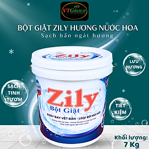 Bột Giặt Zily Xô 7Kg Hương Nước Hoa - Tặng 1 Dây Xả Vải Zily 10 Gói