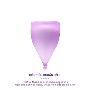 Cốc nguyệt san tiêu chuẩn S Cup cỡ S (30ml) Cup Yess chính hãng, an toàn, phù hợp mọi cơ địa