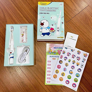 Bàn chải điện sóng âm cho bé Pororo Kids Hàn Quốc loại bỏ mảng bám trên răng hiệu quả