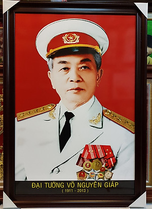 ẢNH CHÂN DUNG ĐẠI TƯỚNG VÕ NGUYÊN GIÁP -IN DẦU CAO CẤP