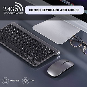 Bộ Bàn Phím Chuột không dây W201 mini nhỏ gọn cho máy tính , laptop hàng nhập khẩu