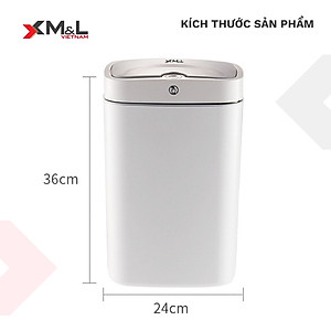 Thùng rác thông minh cảm ứng 18 lít M&L B-JA-18 phong cách sang trọng, đẳng cấp, tiện lợi