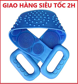 Combo 2 Dây tắm cọ, chà lưng 2 mặt bằng silicon đa năng ( màu ngẫu nhiên)