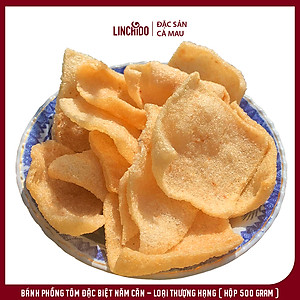 Đặc sản Cà Mau - Bánh Phồng Tôm Năm Căn - Loại Thượng Hạng ( Hộp 500 GRAM )