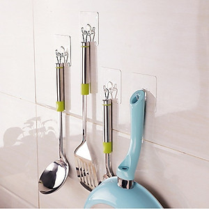 Bộ 20 Móc Dán Tường Chịu Lực Treo Tranh Áo Quần Đồ Dùng Nhà Tắm Siêu Dính Trong Suốt - Hàng Chính Hãng MINIIN