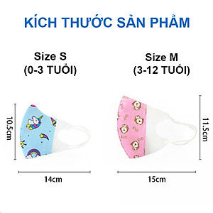 Khẩu trang cho bé, Khẩu trang trẻ em bé trai và bé gái nhiều họa tiết 0-12 tuổi bảo vệ đường hô hấp cho bé – SM017