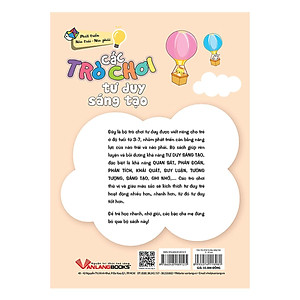 Sách Các Trò Chơi Tư Duy Sáng Tạo (3 -4 Tuổi)
