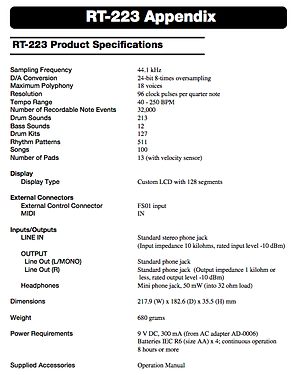 Nhạc cụ điện tử RT 223 Drum Machine ZOOM – Hàng Chính Hãng