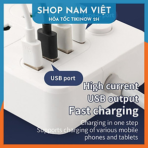 Ổ Cắm Điện Có Cổng Type-C, Công Tắc Riêng, Chịu Tải 3000W