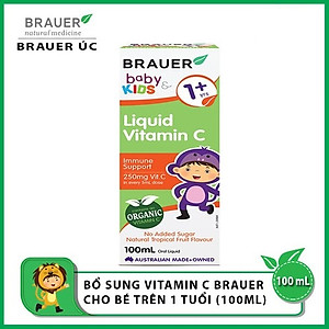 Vitamin C  cho trẻ trên 1 tuổi Brauer Baby & Kids Liquid Vitamin C tăng sức đề kháng (100ml) - QuaTangMe Extaste