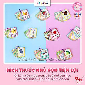 Thẻ học thông minh Mini Flashcard song ngữ Anh - Việt nhiều chủ đề cho bé - Thương hiệu Lalala baby