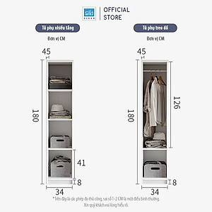 Tủ Quần Áo Dạng Module Dễ Dàng Sắp Xếp Và Lưu Trữ Vật Dụng Thương Hiệu SIB Decor TA13