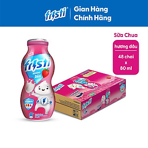 Thùng 48 chai sữa chua uống hương dâu Fristi 80ml