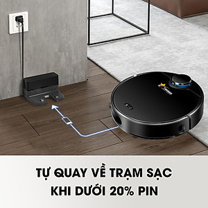 Robot hút bụi TAHAWA TH-06 PLUS Robo hút bụi lau nhà  với các tính năng nổi bật và hiện đại. Tiết kiệm thời gian và công sức khi sử dụng riêng biệt từng chế độ robot hút bụi lau nhà thông minh 3 in 1 hút, quét, ,lau. Bảo hành chính hãng 2 năm