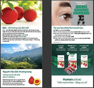 Viên nâng dầu gấc chăm sóc mắt, chống lão hóa, tăng sức đề kháng Humancel Gac - TPCN tiêu chuẩn Hàn Quốc (hộp 5 vỉ x 6 viên)