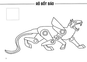 Sách Tô Màu - Thế Giới Rô Bốt Và Xe Cộ: Rô Bốt Thú