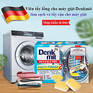 Hộp 60 viên khử mùi hôi, làm sạch lồng máy giặt Denkmit Anti-Kalk-Tabs Đức