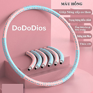 [Loại Cao Cấp] Vòng Lắc Eo Ống Thép Mọc Mút Xốp Lắp Ghép Cao Cấp Chính Hãng DoDoDios - Vòng Lắc Eo Giảm Mỡ Bụng Ống Thép Bọc Mút Xốp - Tùy Chỉnh Độ Nặng