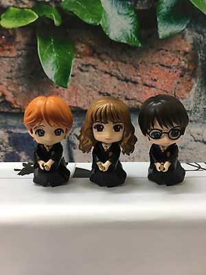 Bộ Sưu Tập Mô hình để bàn 6 nhân vật Harry Potter phong cách Chibi siêu đáng yêu, cao 9-10cm, cử động được khớp tay-Dru-hàng chính hãng 