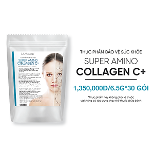 Collagen bổ sung Vitamin C tăng khả năng chống oxy hóa Lá House Pure Amino Collagen C+ (6.5g*30gói)