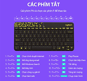 Combo chuột phím không dây Logitech MK240 - Hàng chính hãng