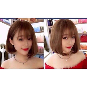  Tóc giả️️ nguyên đầu cúp víc ngắn cao cấp - Tặng lưới chùm tóc