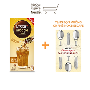 [TẶNG 2 lon sữa gấu] Nước cốt cà phê NESCAFÉ - CÀ PHÊ SỮA ĐÁ (hộp 5 gói)