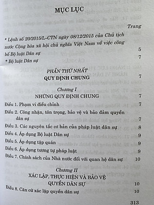 Bộ Luật Dân Sự ( Hiện Hành )