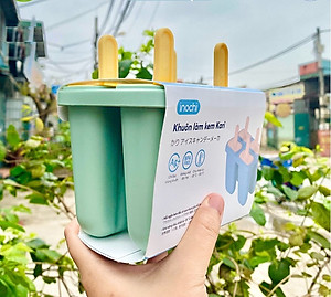 Khuôn Làm Kem 4 Ô Kari Chuẩn Nhật ( Tặng kèm khăn lau pakasa) - Hàng Chính Hãng 