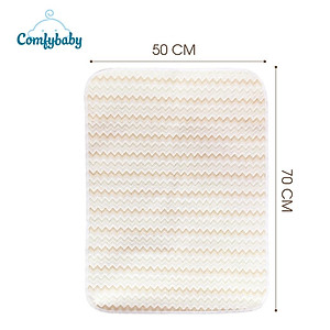 Tấm lót chống thấm cho bé thay tã 4 lớp vải sợi tre Bamboo cao cấp  kháng khuẩn và thoáng khí Comfybaby PAD