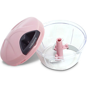 Máy xay tỏi ớt bằng tay Lock&Lock Size S 400ml Màu hồng CKS308-PIK- Hàng chính hãng, lực nghiền mạnh với 3 lưỡi dao thép không gỉ - JoyMall