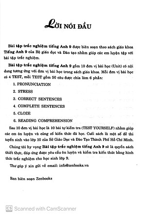 Sách Bài Tập Trắc Nghiệm Tiếng Anh 9 (Có Đáp Án)