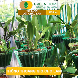 Bộ 10 Lưới Lót Chậu Lan GreenHome, D35cm, Lót Đáy Chậu, Ngăn Rơi Vãi Giá Thể, Phân Bón, Độ Bền Cao, Dễ Sử Dụng